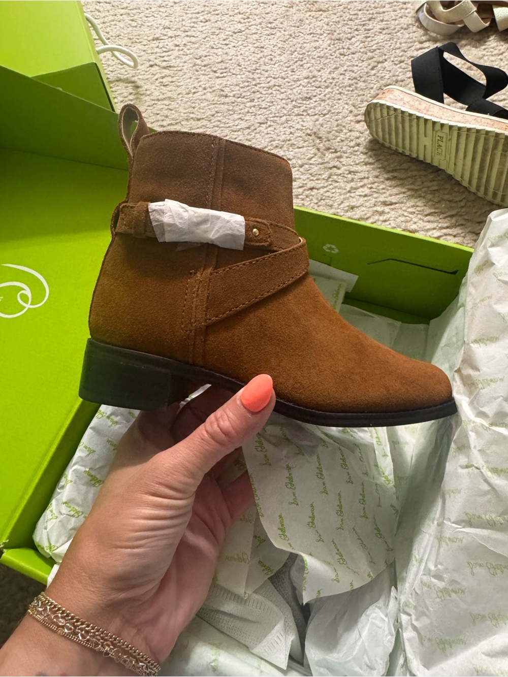 Sam Edelman Kids Chestnut Suede Ankle Boot